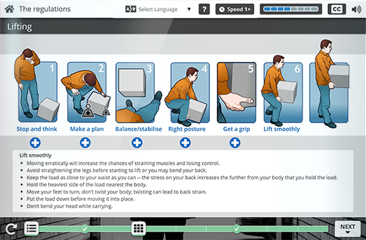 rospa accredited manual handling elearning course customer handling skills training
