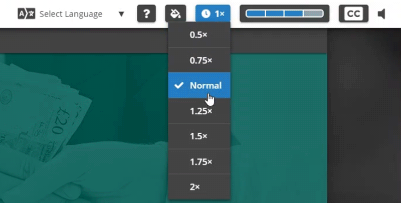 Course Feature Speed Control